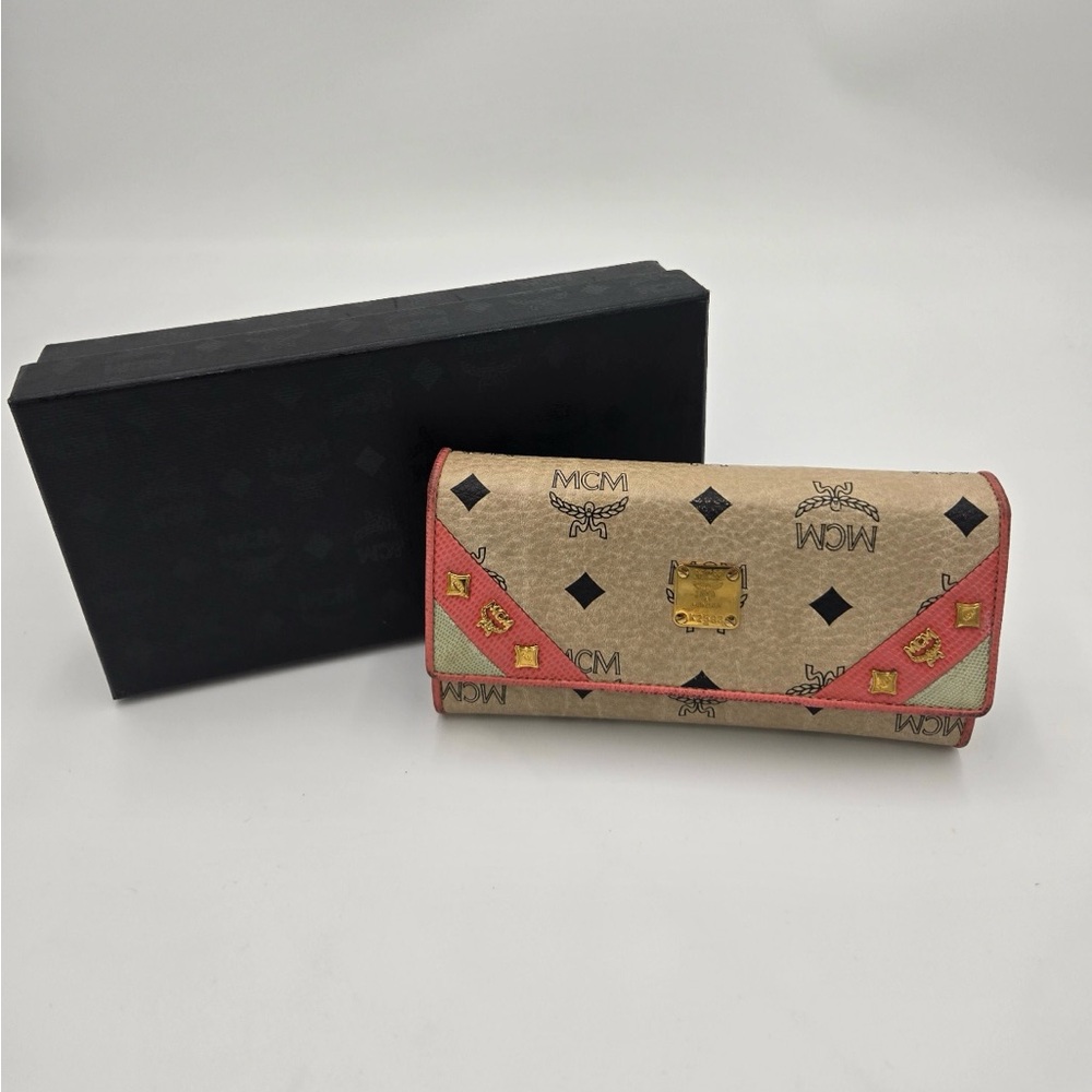 MCM Beige and Pink Women's Wallet